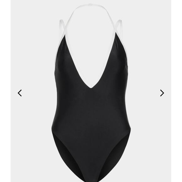 NWOT Ramy Brook Bia Plunge One-Piece Swimsuit in Black SZ S - Picture 4 of 9